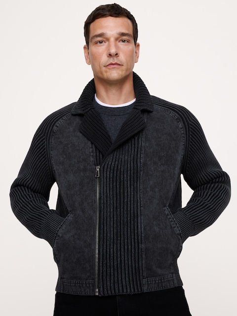VESTE-CHANDAIL DE MOTO EN COTON