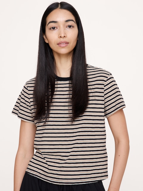 T-SHIRT RAS DU COU EN COTON FLAMMÉ