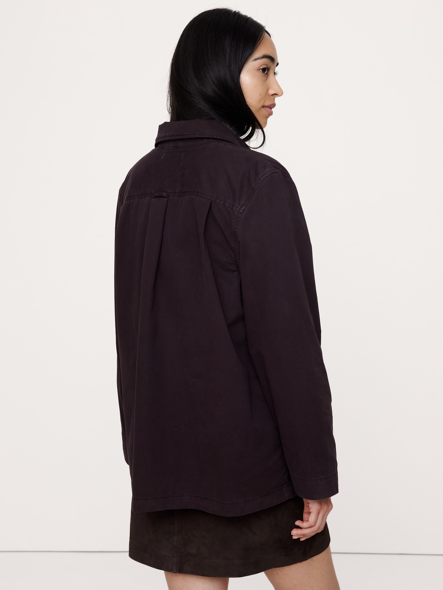 L'image numéro 2 présente Veste-chemise en sergé de coton