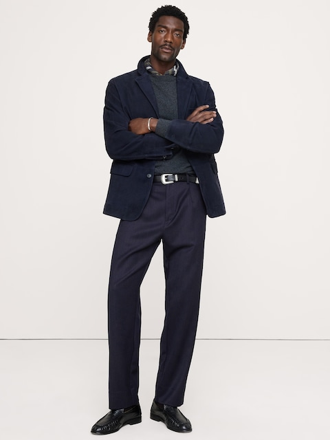 PANTALON HABILLÉ DÉCONTRACTÉ EN SERGÉ