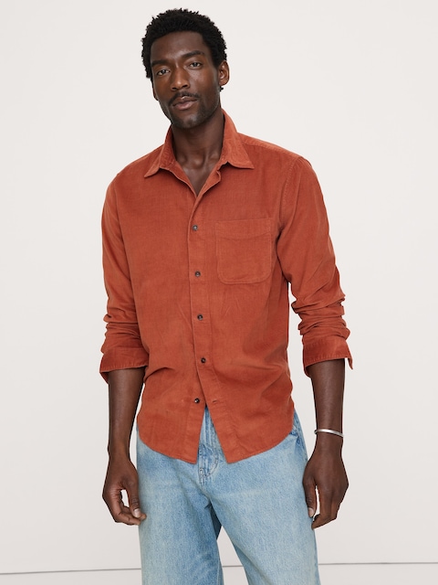 CHEMISE STANDARD EN VELOURS CÔTELÉ LÉGER