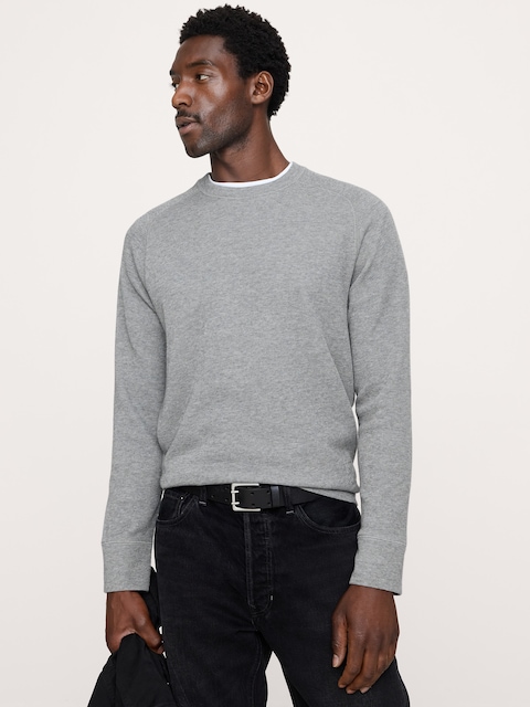 T-SHIRT RAS DU COU EN TRICOT DE FIL FLAMMÉ DOUBLE