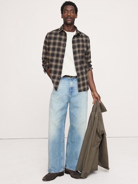 Standard-Fit Lightweight Flannel Shirt
