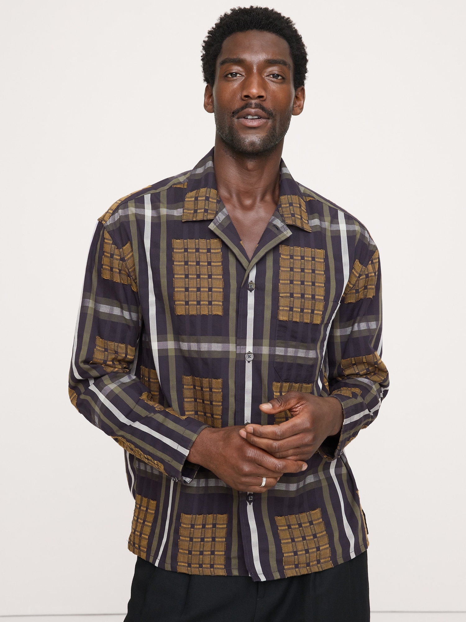Relaxed-Fit Textured Cotton Shirt