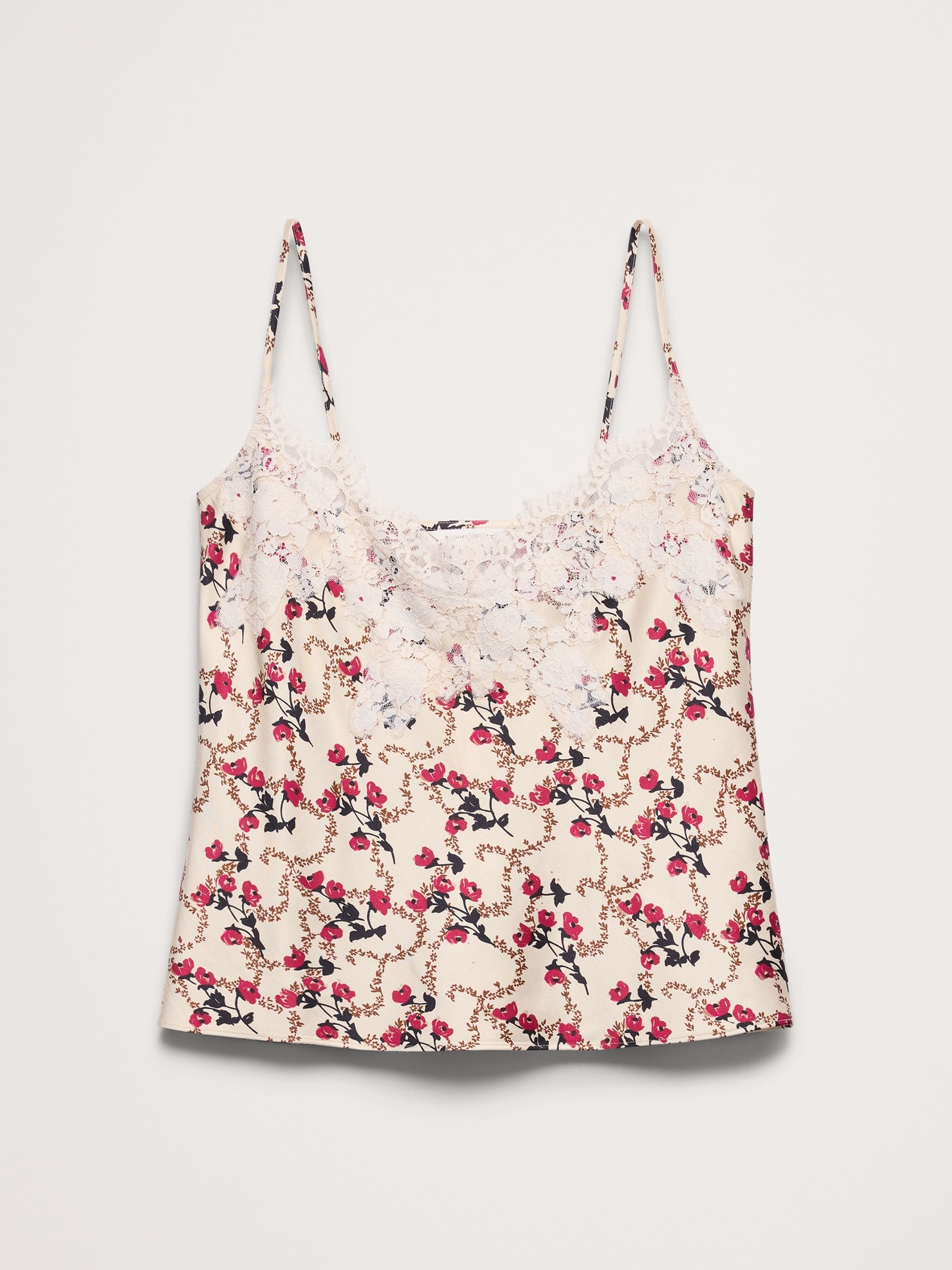 Image number 4 showing, Stretch-Satin Lace-Trim Camisole