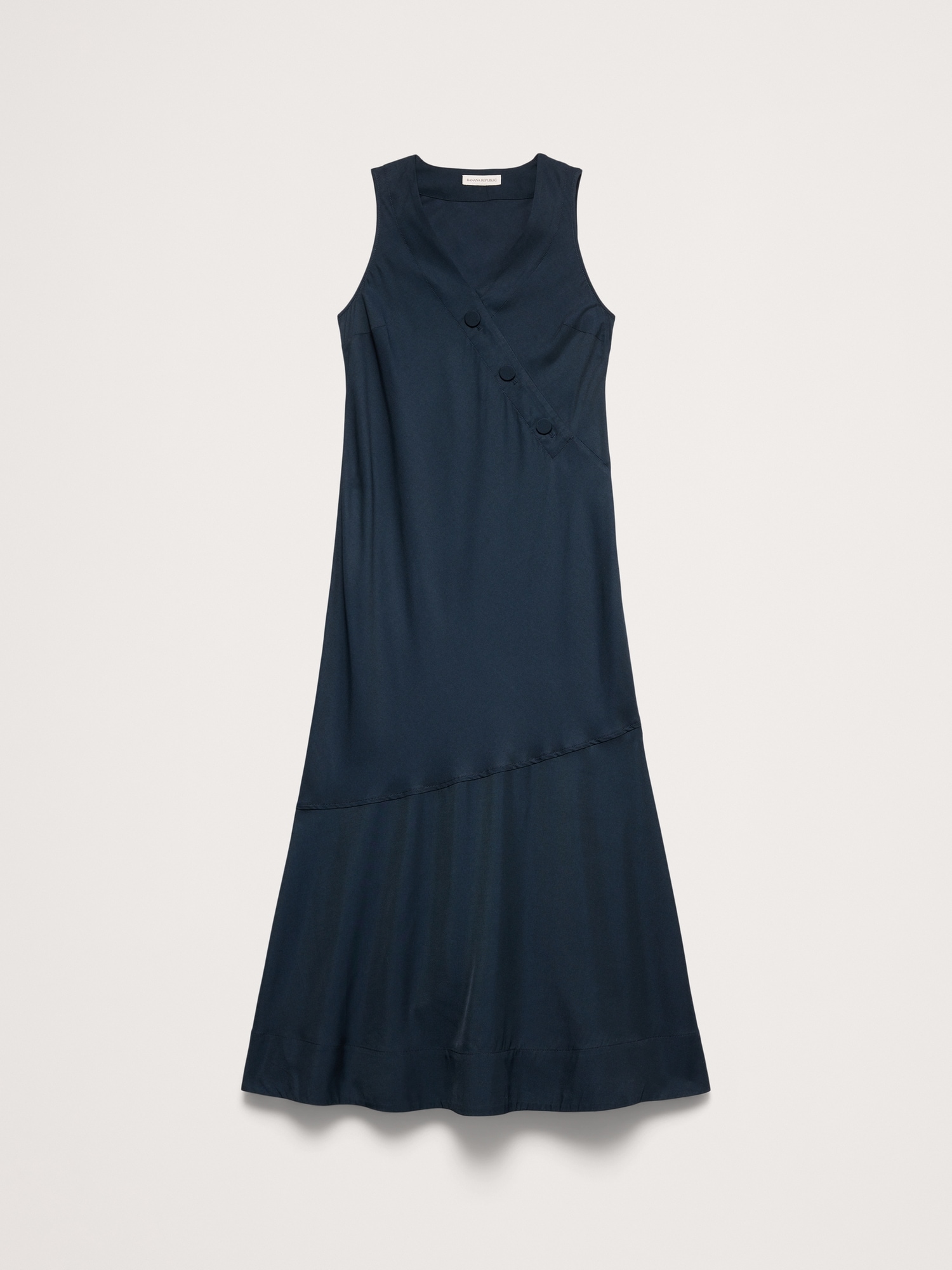 Image number 5 showing, Drapey Twill Buttoned Midi Dress