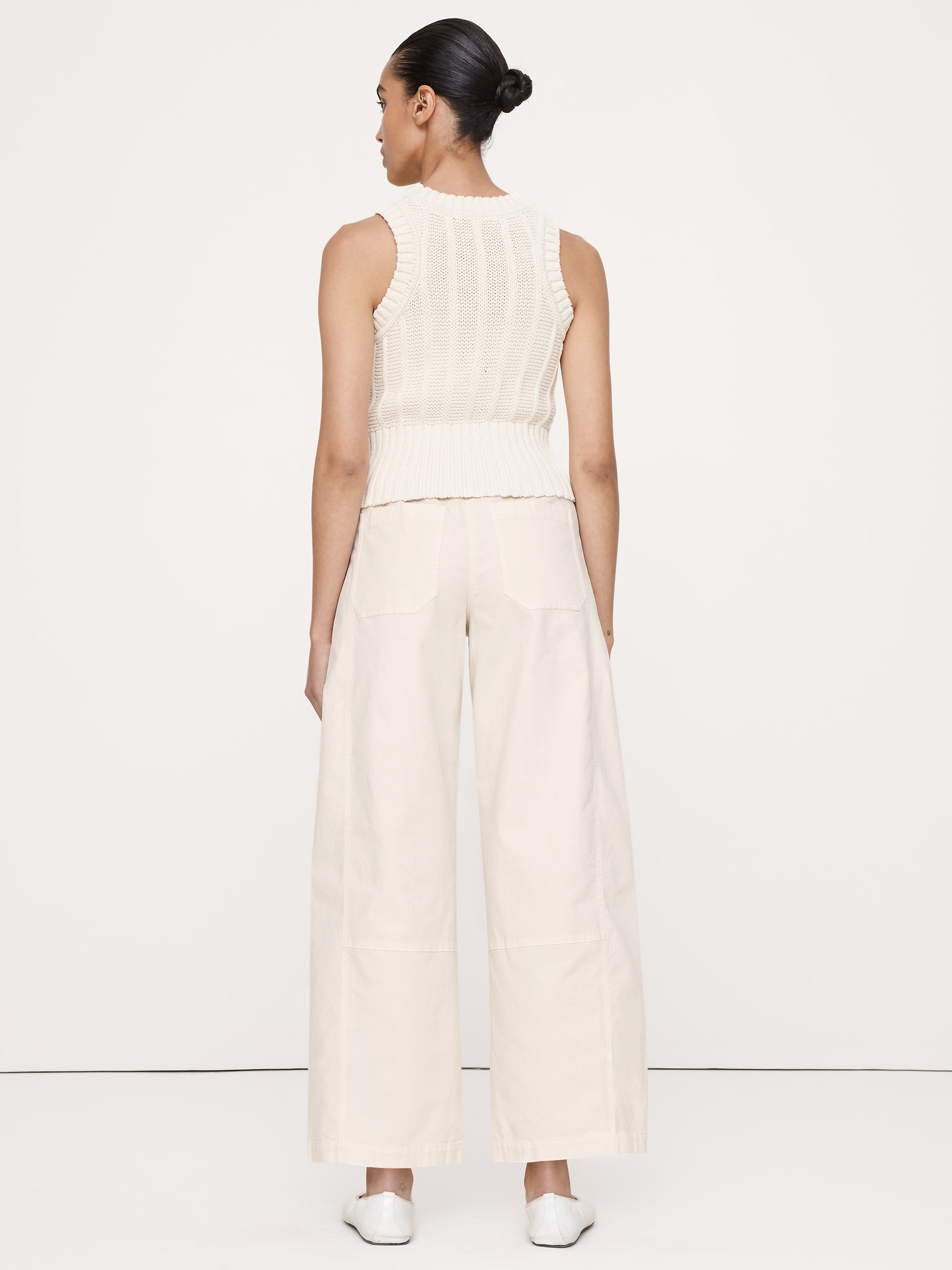 Image number 8 showing, Mid-Rise Relaxed Painter Pull-On Pant