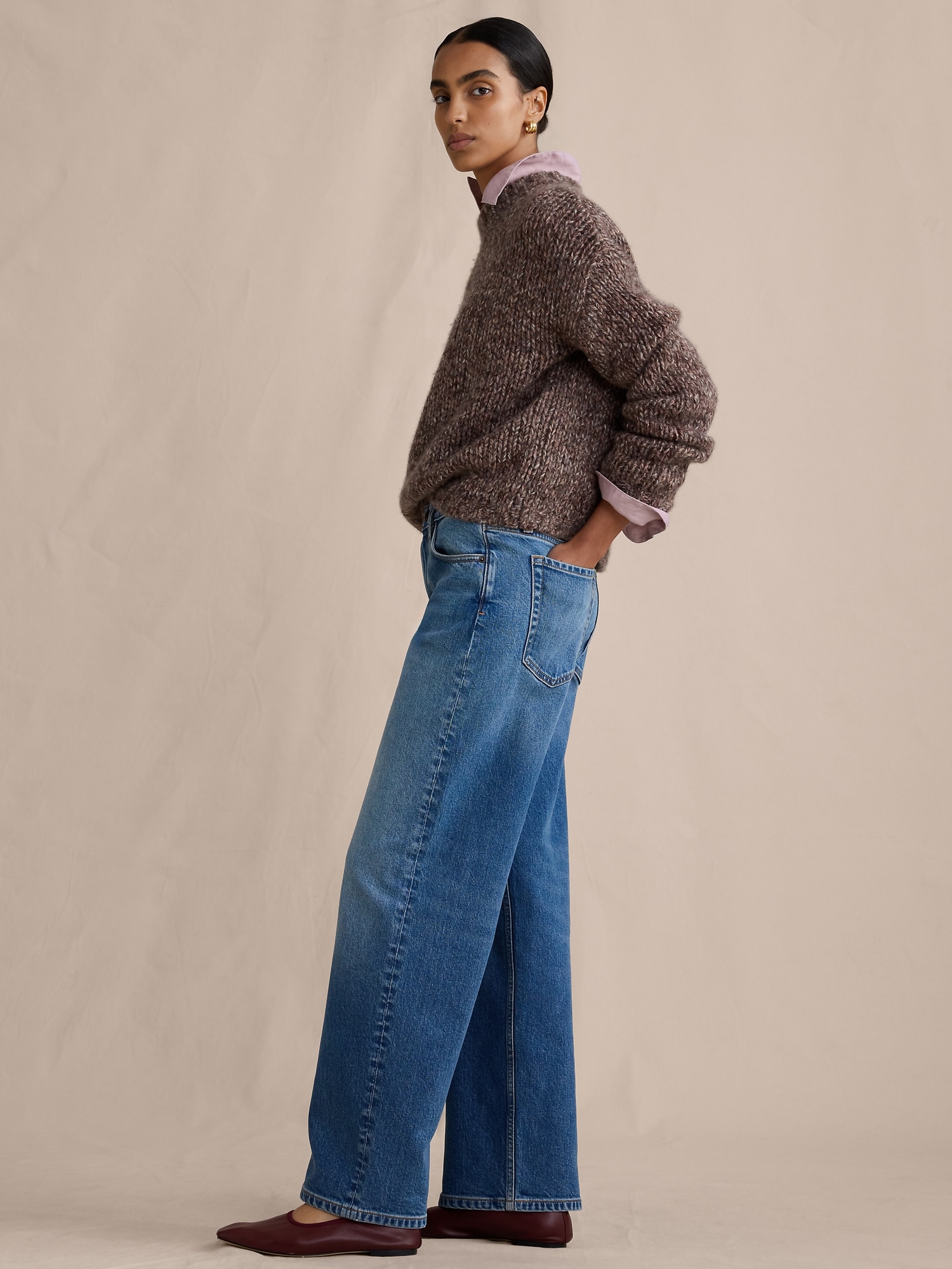 L'image numéro 4 présente Jean ample années 1990 à taille mi-basse