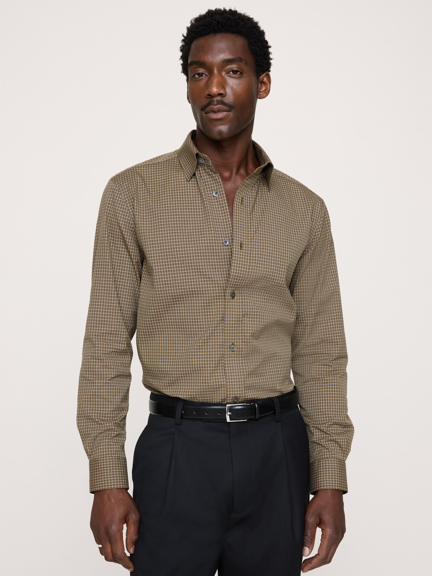 Image number 1 showing, Standard-Fit Wrinkle-Resistant Dress Shirt