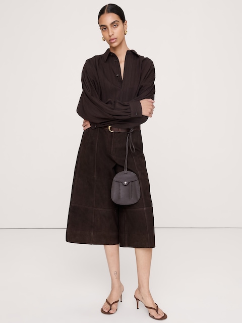 JUPE-CULOTTE À TAILLE HAUTE EN SUÈDE