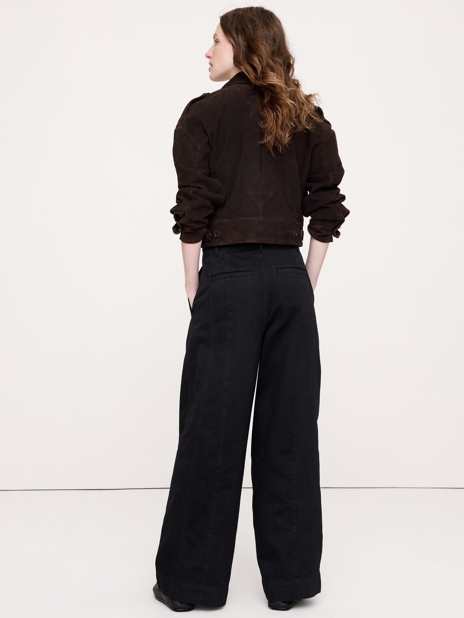 Image number 3 showing, High-Rise Wide-Leg Utility Pant