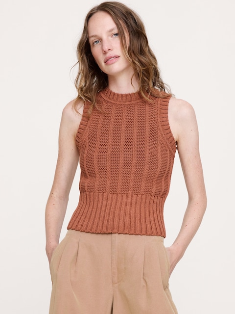 CAMISOLE EN TRICOT DE COTON ÉPAIS