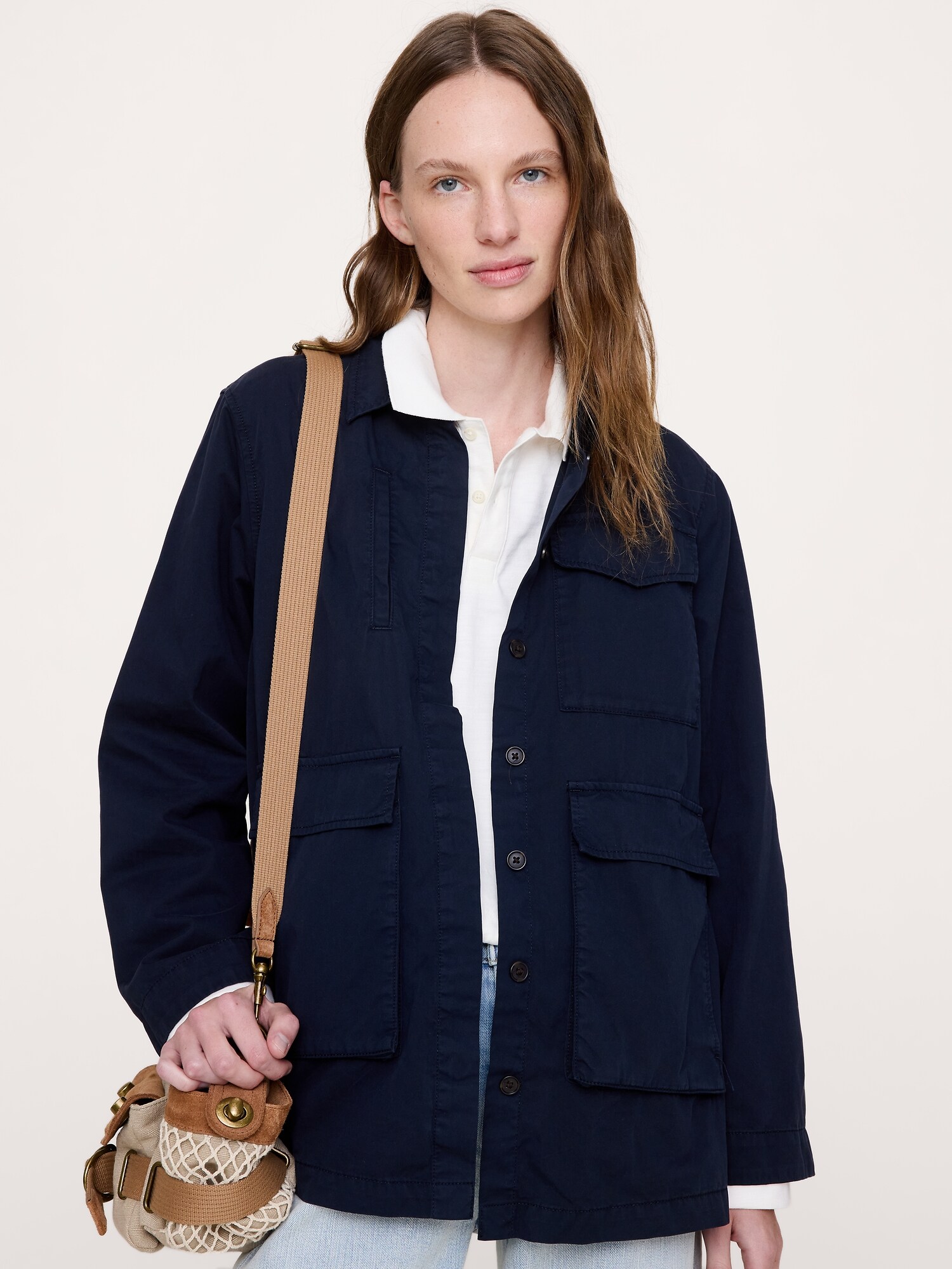 Cotton Twill Shirt Jacket
