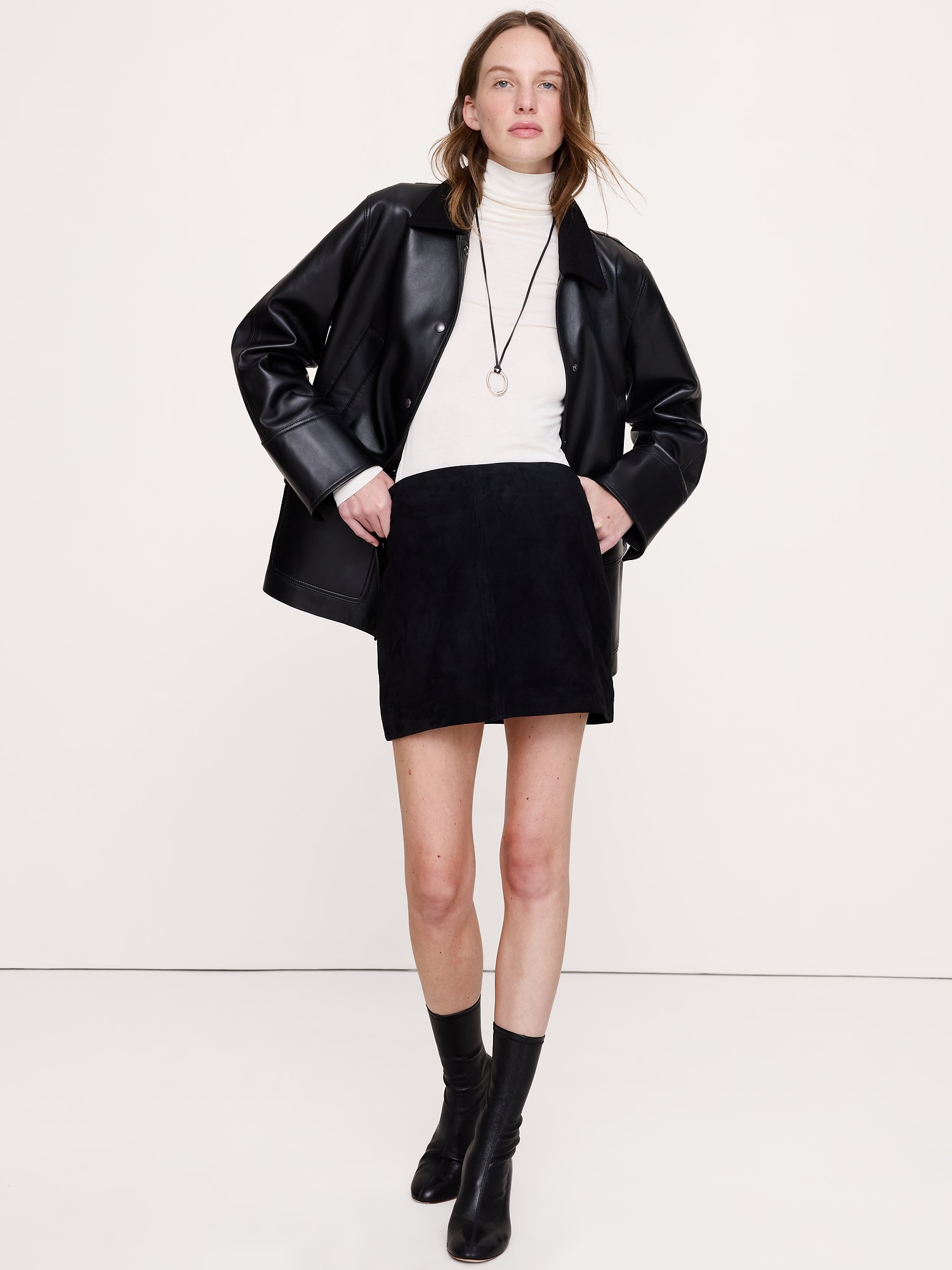 Suede Mini Skirt