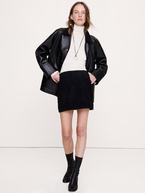 Suede Mini Skirt