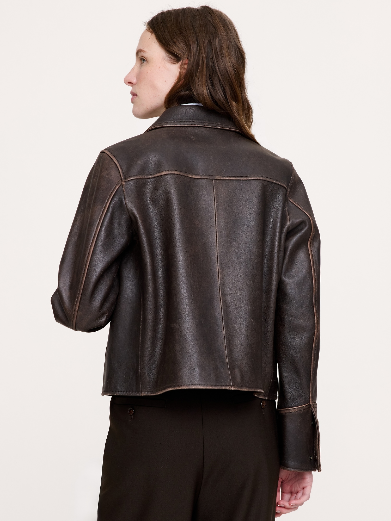 Distressed Leather Jacket