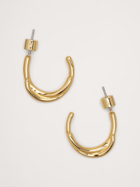 ANNEAUX D'OREILLES TORSADÉS EN POINTILLÉ