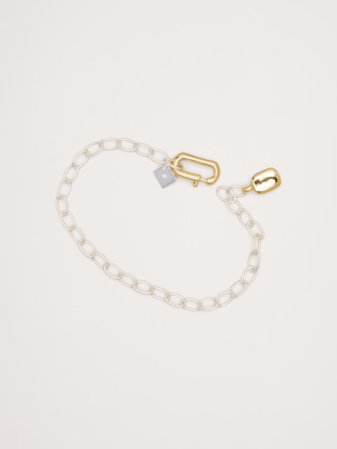 BRACELET À MAILLONS DEUX TONS
