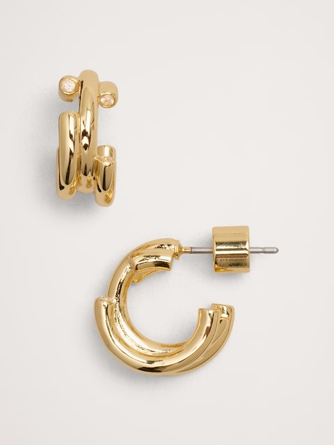 PETITS ANNEAUX D'OREILLES EN FORME DE TRAITS