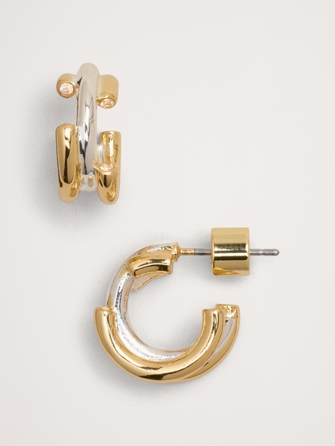 PETITS ANNEAUX D'OREILLES EN FORME DE TRAITS