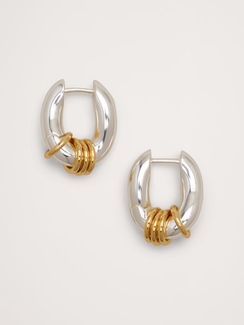BOUCLES D'OREILLES À MAILLONS BICOLORES