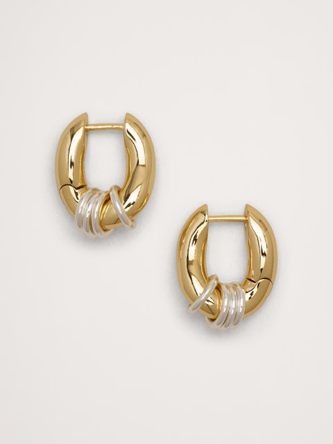 BOUCLES D'OREILLES À MAILLONS BICOLORES