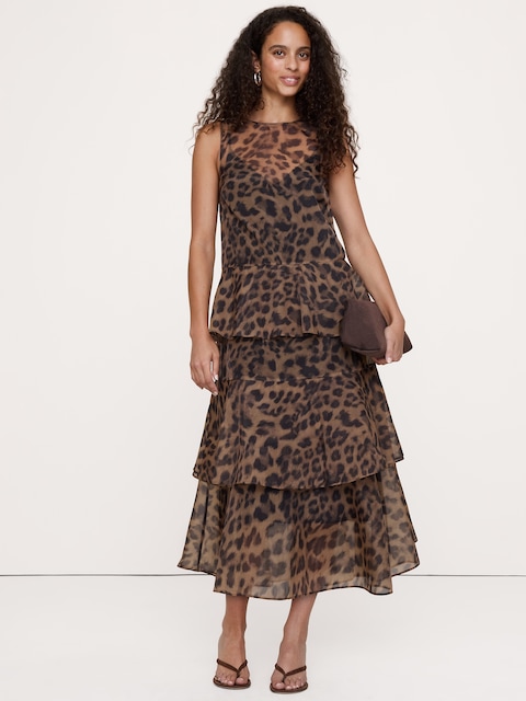 ROBE LONGUE ÉTAGÉE EN ORGANZA