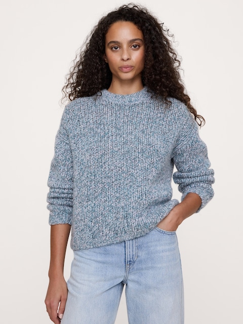 Merino-Cashmere Crew-Neck Sweater
