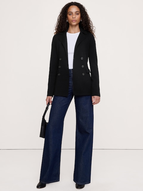 BLAZER EN TRICOT DE LAINE MÉRINOS