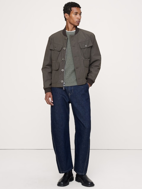 BLOUSON D'AVIATEUR MATELASSÉ RÉVERSIBLE À CHEVRONS