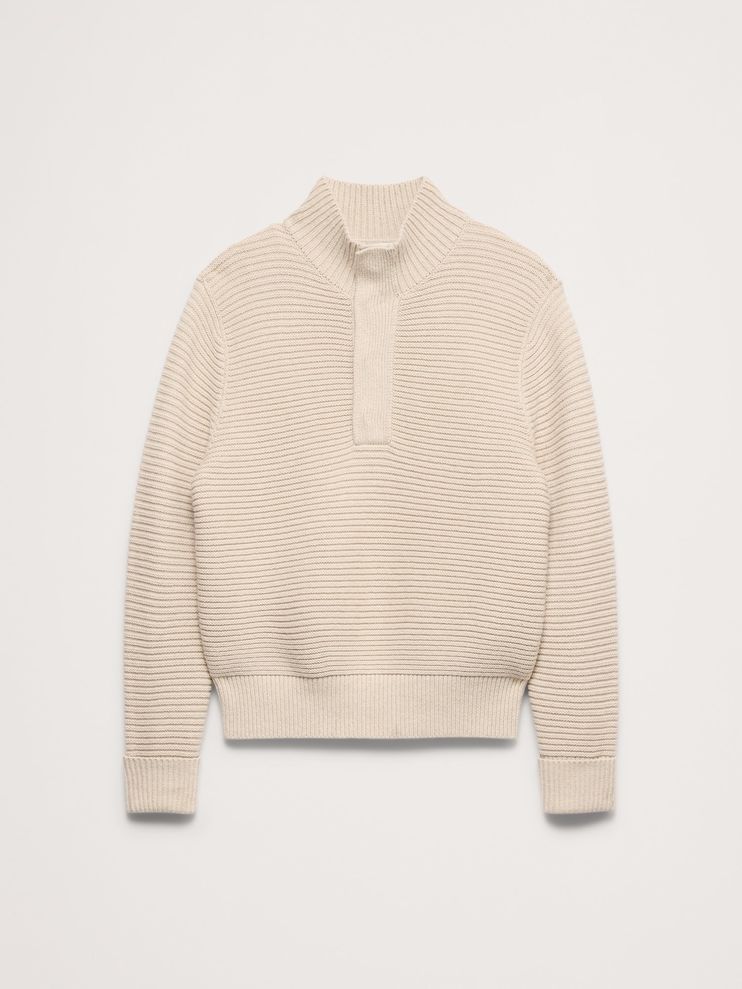 Italian Merino-Blend Mock-Neck Sweater