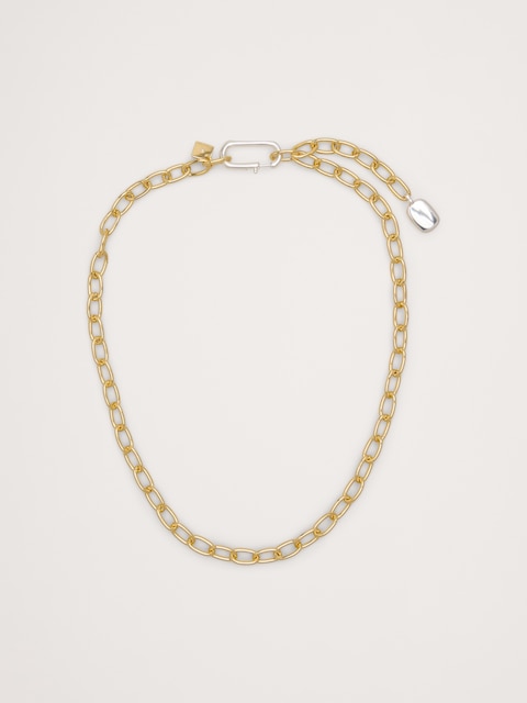 COLLIER À MAILLONS DEUX TONS