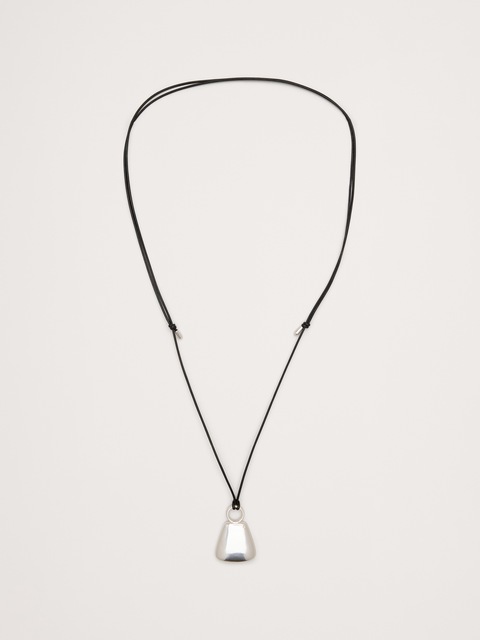 COLLIER EN CORDON DE CUIR AVEC PENDENTIF EN FORME DE FLACON