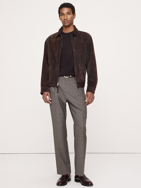 PANTALON HABILLÉ À COUPE CLASSIQUE FUSELÉE EN SERGÉ