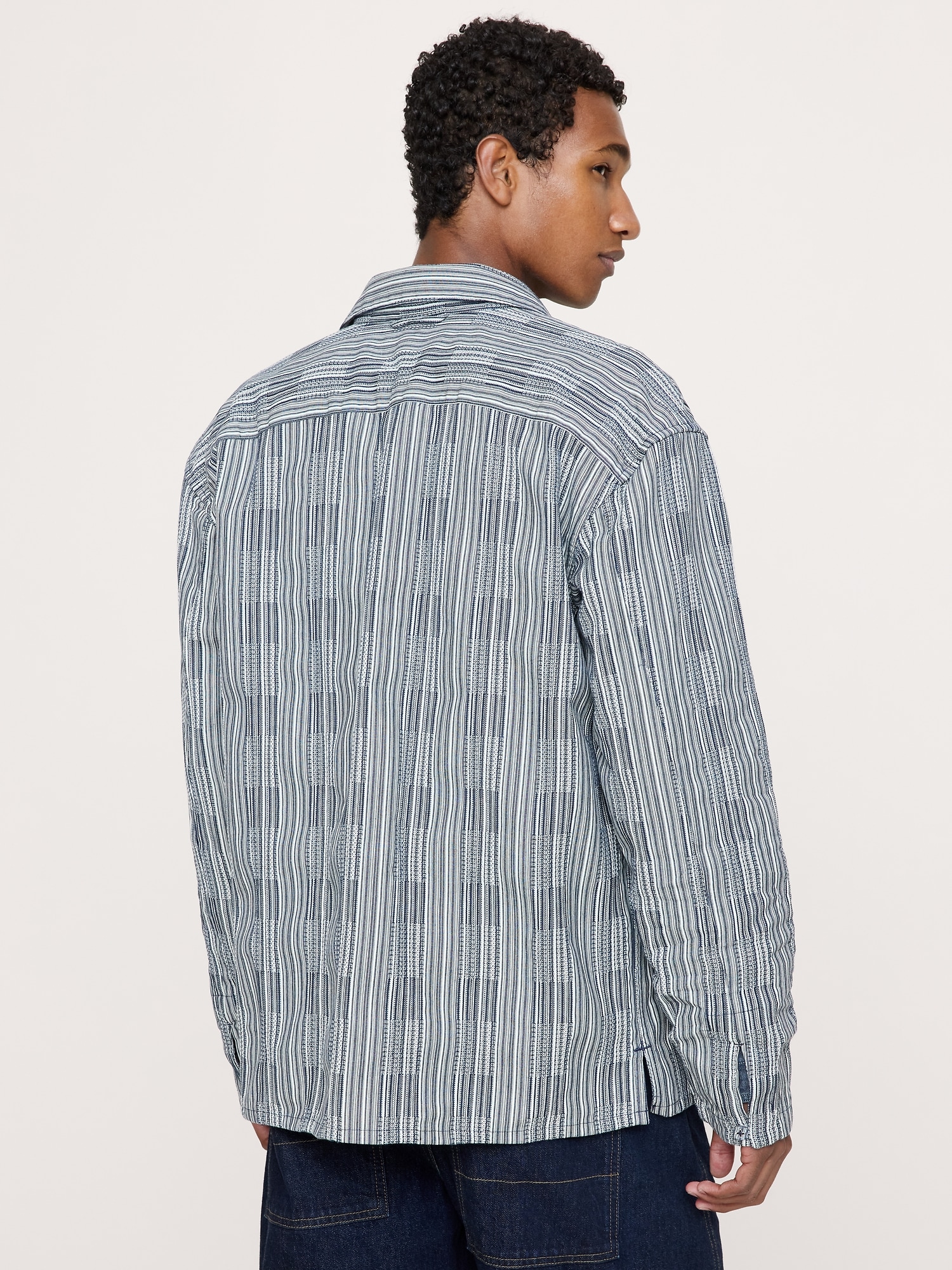 Relaxed-Fit Textured Flannel Shirt