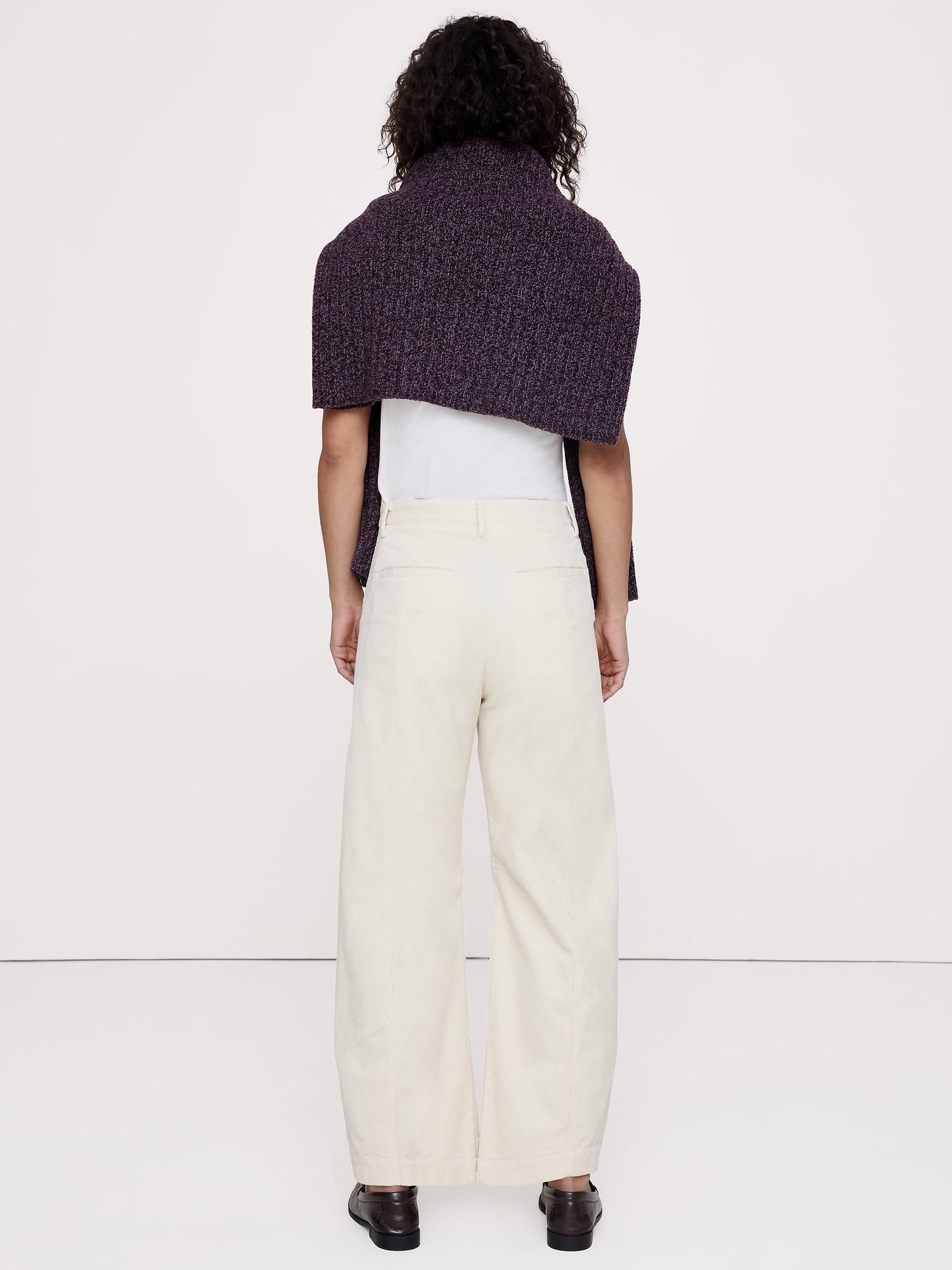 High-Rise Corduroy Barrel Pant