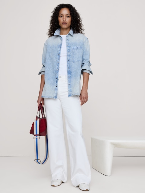 LE CHEMISIER SURDIMENSIONNÉ EN DENIM
