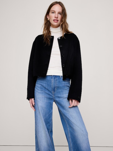 VESTE COURTE DOUBLE FACE