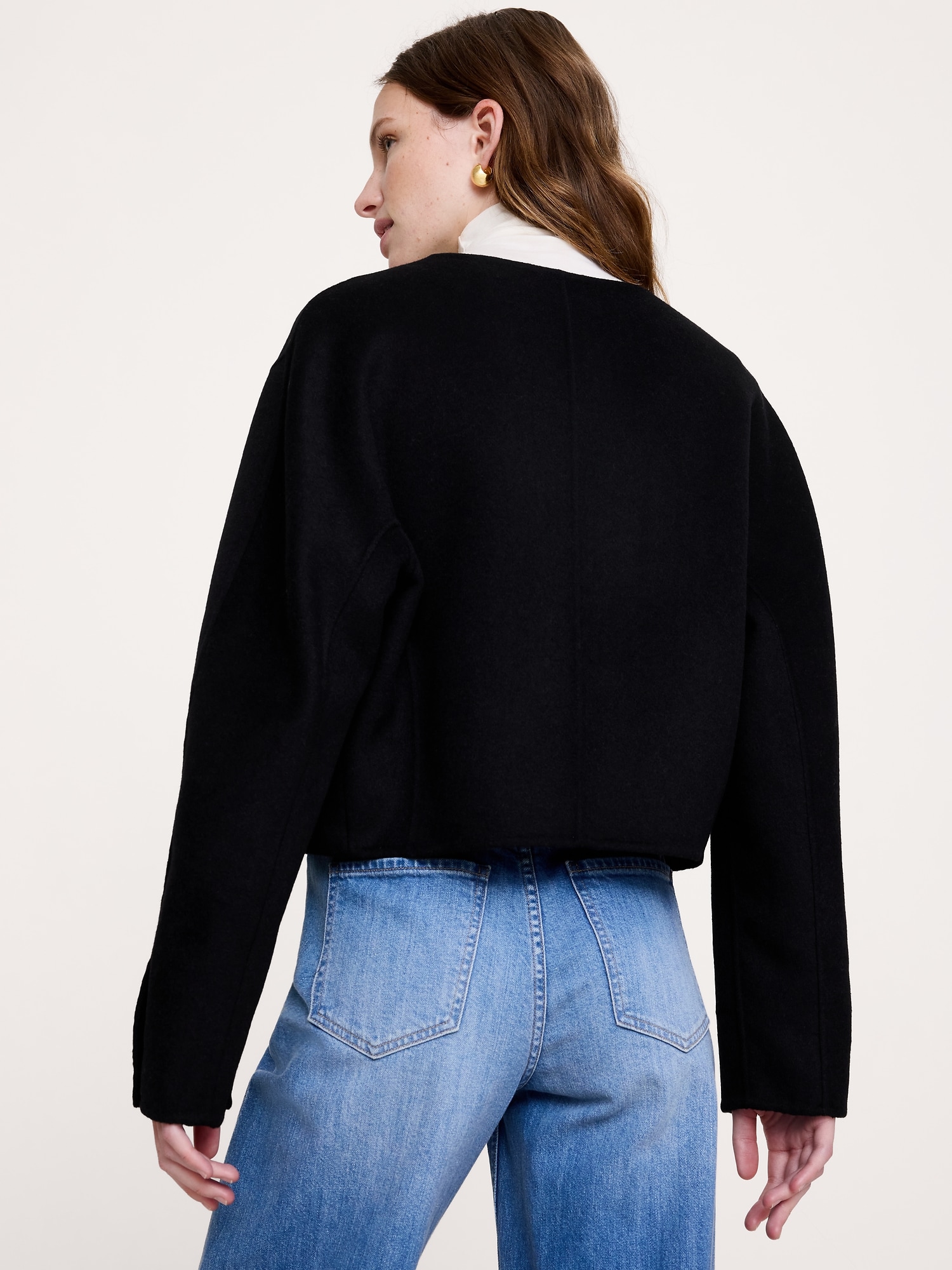 Double-Faced Cropped Jacket