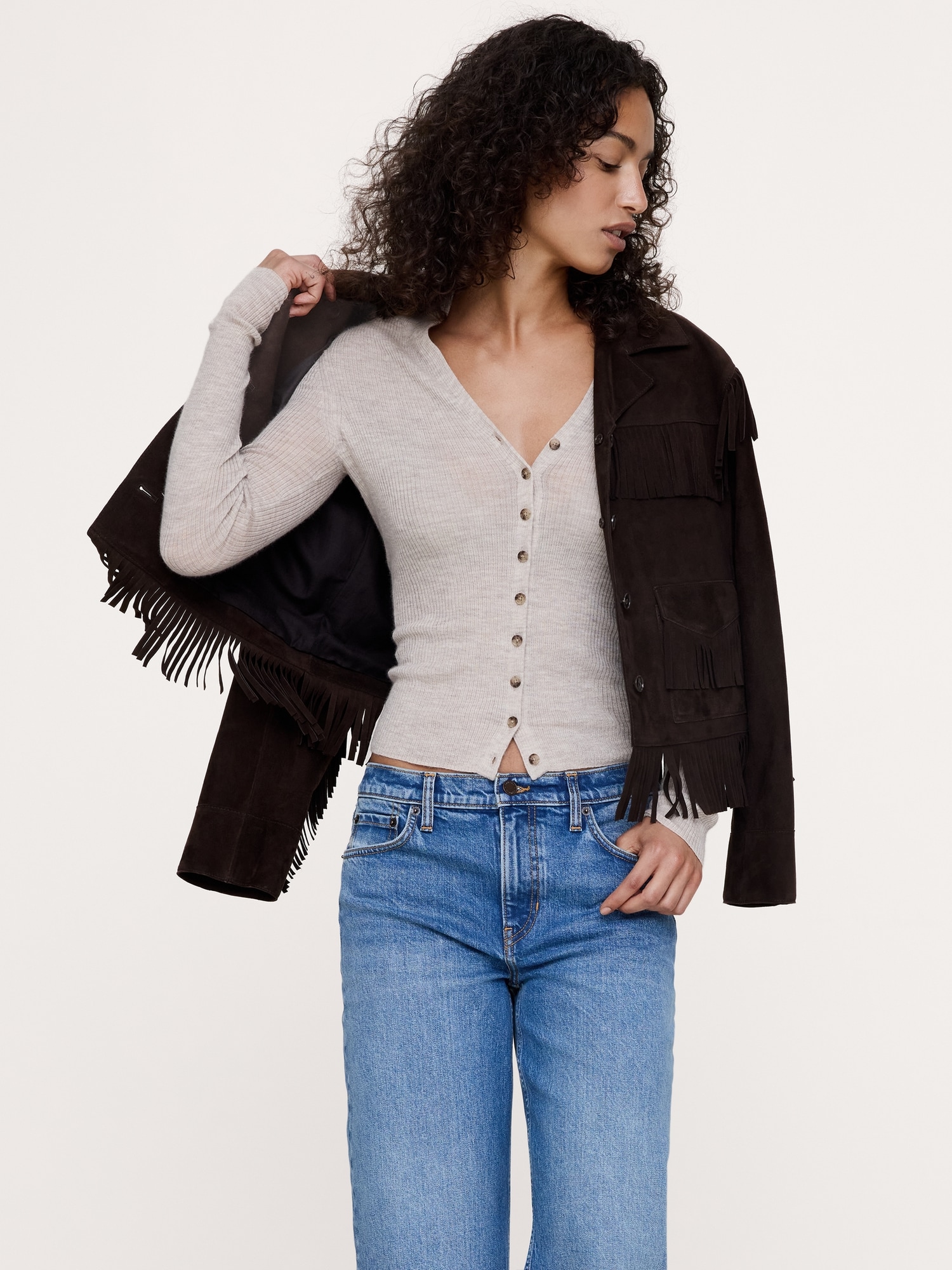 Featherweight Cashmere Shawl Cardigan
