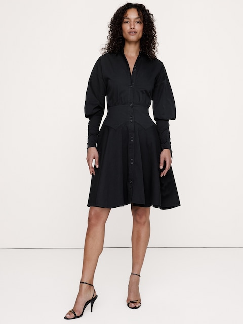 ROBE COURTE À MANCHES GIGOT
