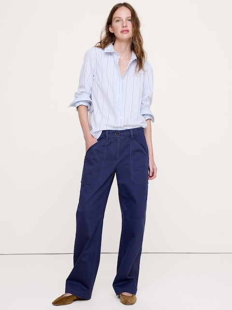 PANTALON UTILITAIRE DÉCONTRACTÉ À TAILLE BASSE