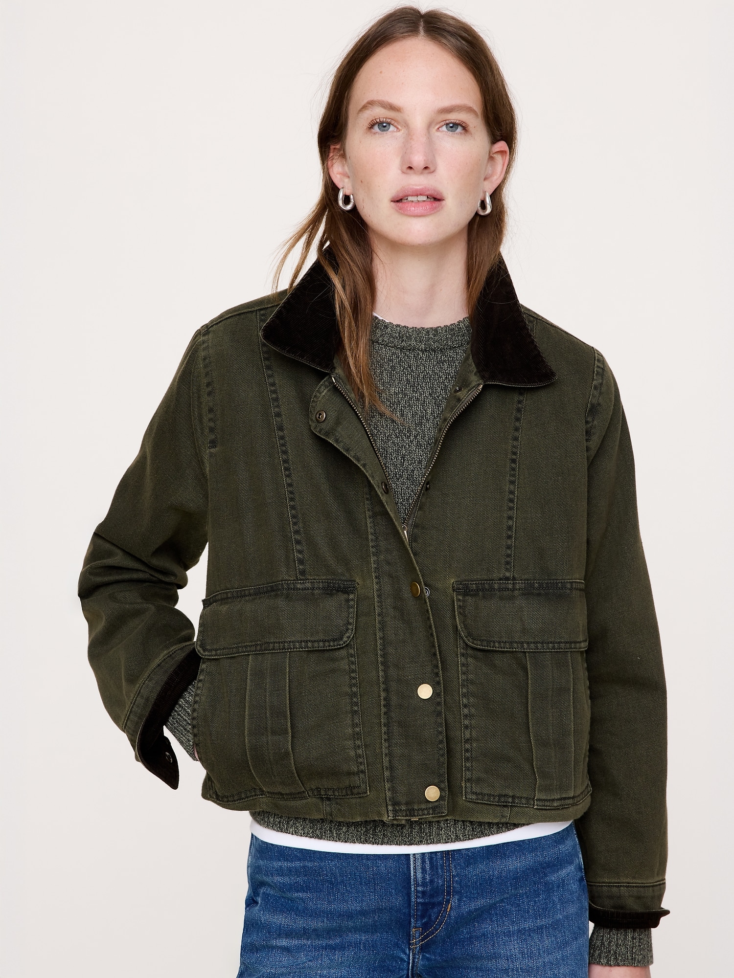 Denim Trapeze Jacket
