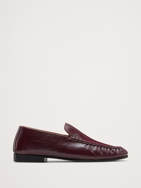 FLÂNEURS EN CUIR À BOUT MOCASSIN