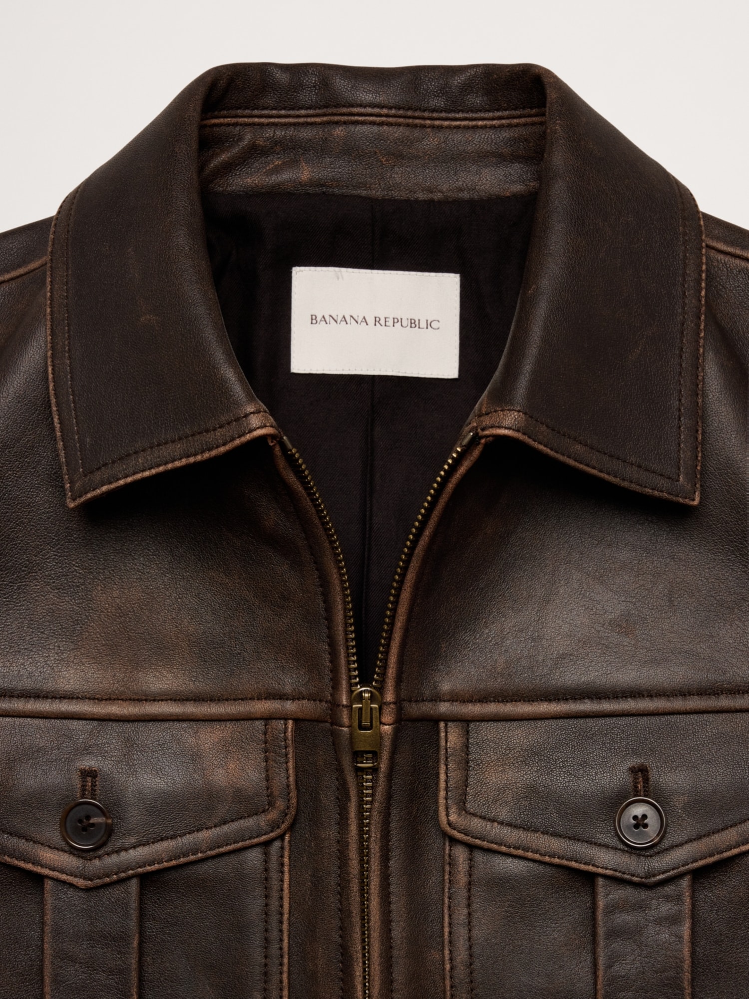 Distressed Leather Jacket