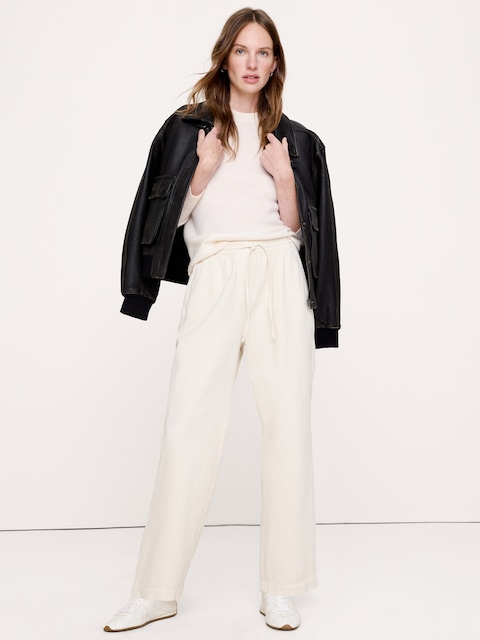 PANTALON À JAMBE DROITE EN COTON ESCAPADE