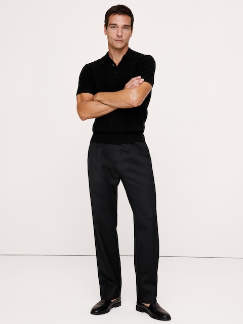 PANTALON HABILLÉ DÉCONTRACTÉ EN SERGÉ