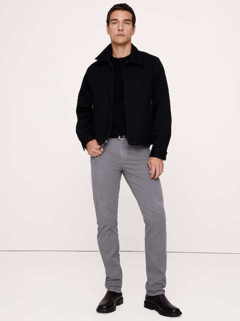 PANTALON VOYAGEUR ÉTROIT EN TISSU BROSSÉ
