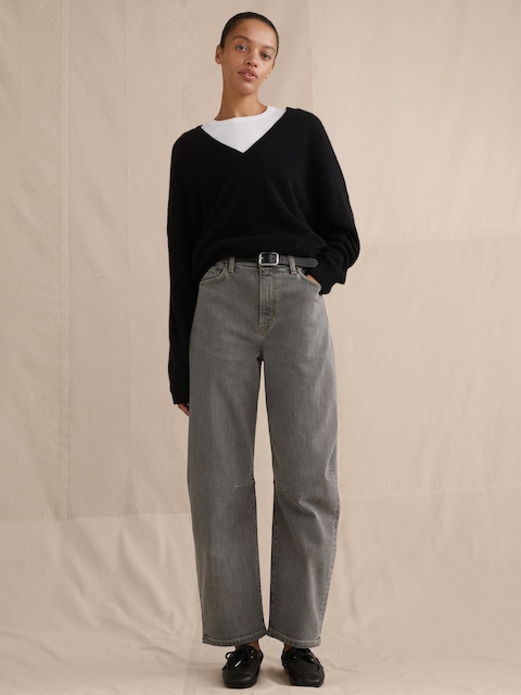 Mid-Rise Barrel Crop Jean