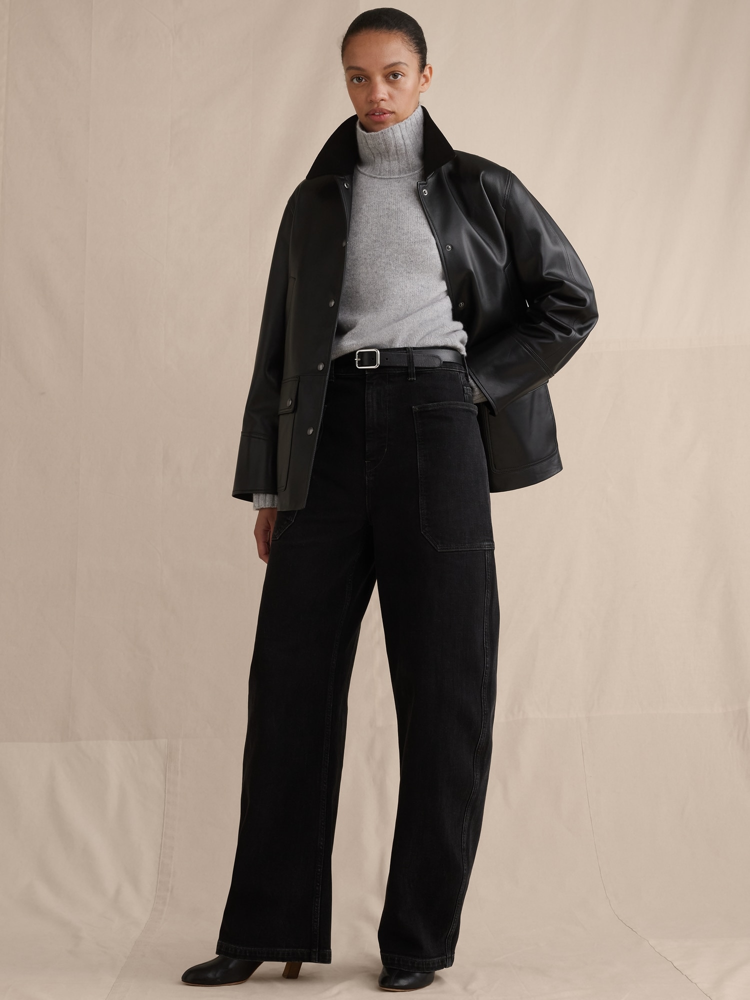 High-Rise Barrel Jean